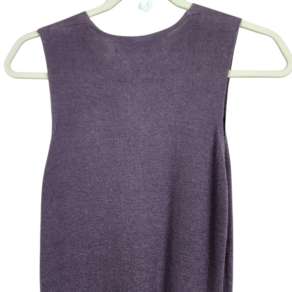 Double D Ranch Linen Blend Knit Heather Purple Plum Maxi Dress Womens Size M - Picture 5 of 8